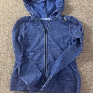 5/$15- Reebok Blue Zip-Up Hoodie